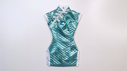 Qipao (Metallic Turqoise) by Dollgerie