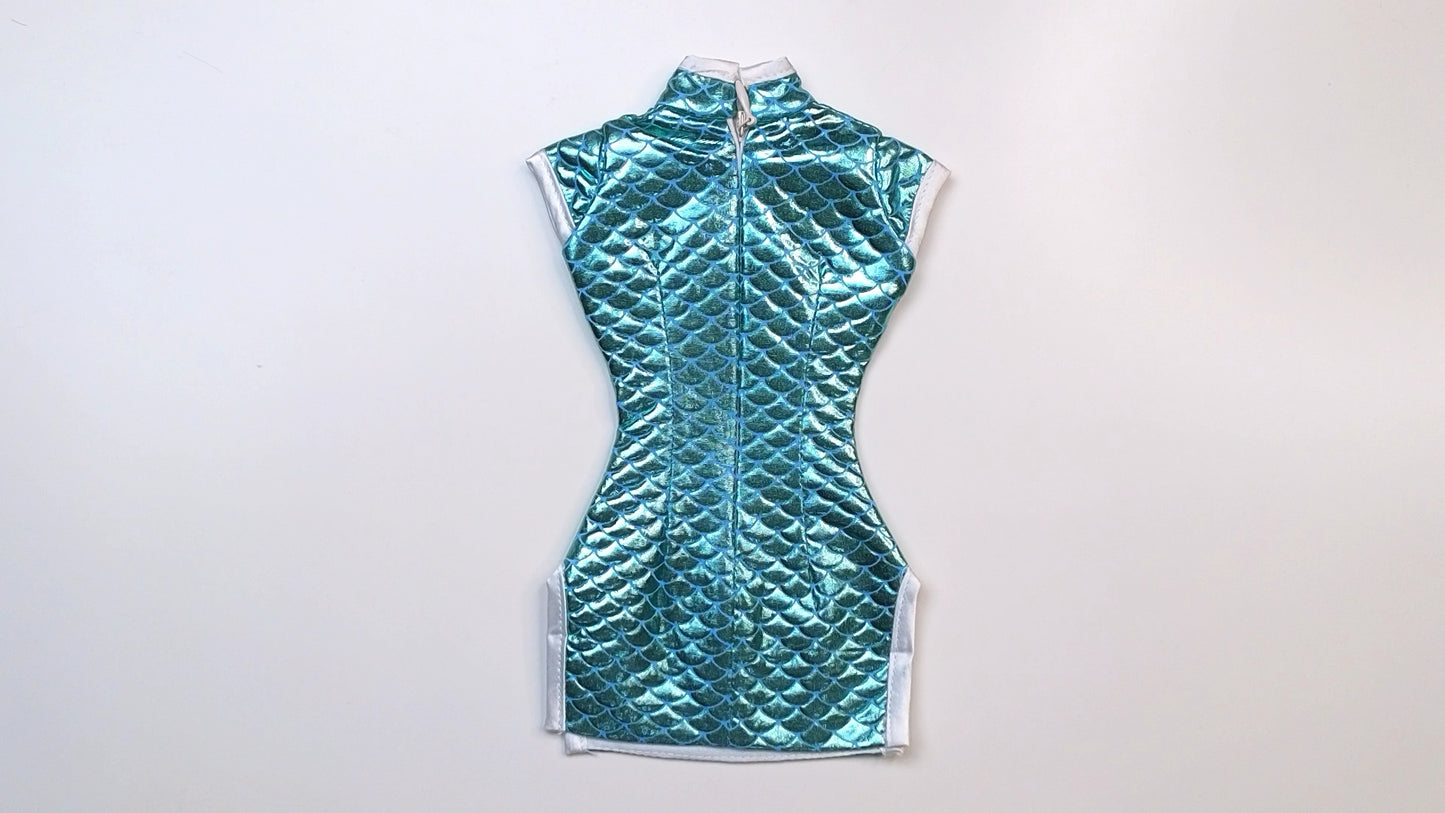 Qipao (Metallic Turqoise) by Dollgerie