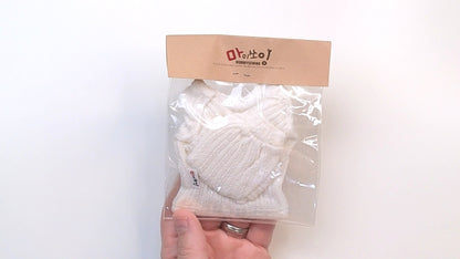 Bishop Sleeve Crop Sweater (White) by MommySewing