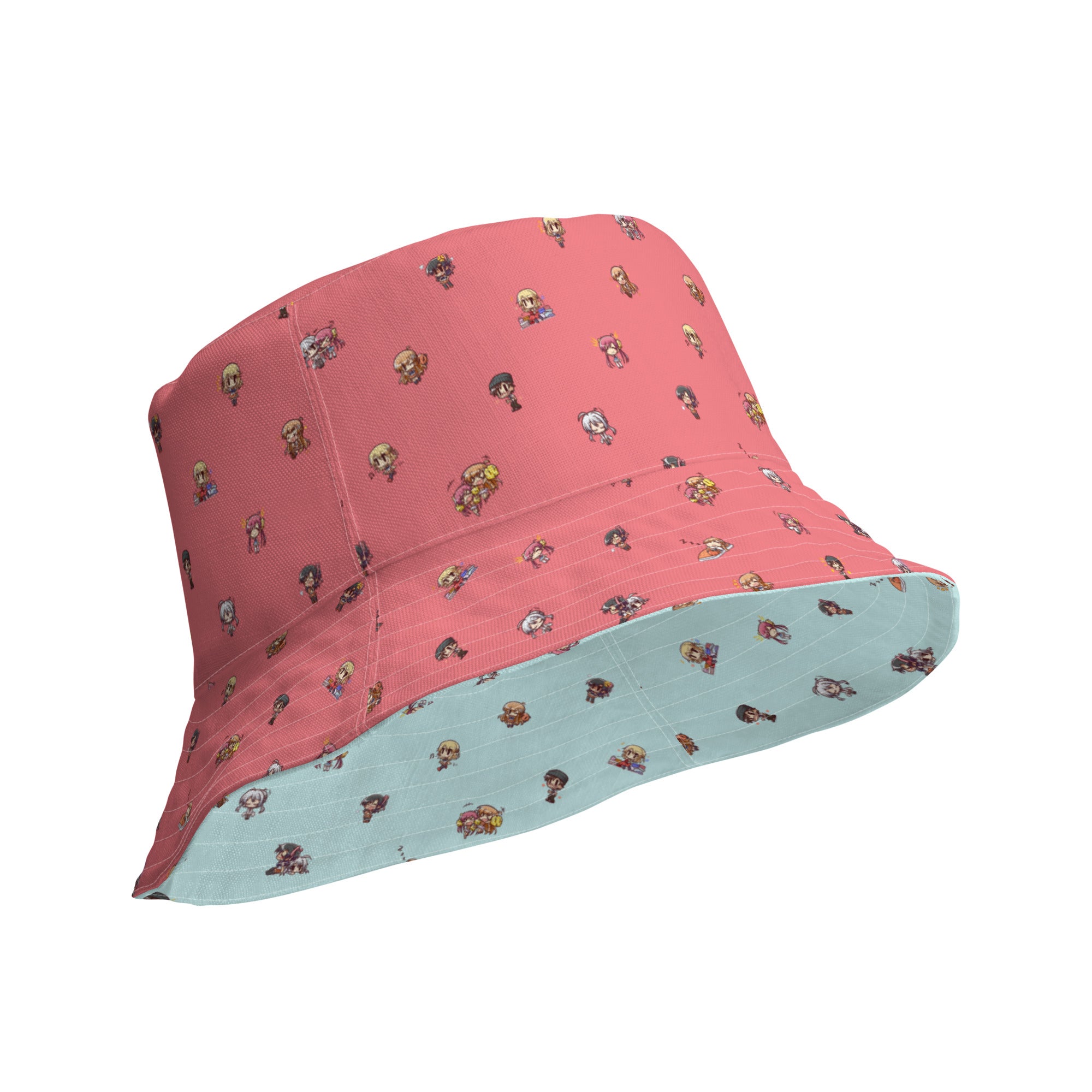 Chibi Scatter Print - Reversible Bucket Hat