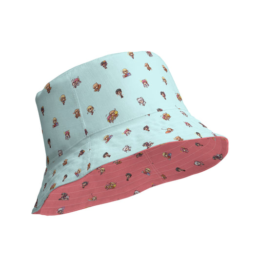 Chibi Scatter Print - Reversible Bucket Hat